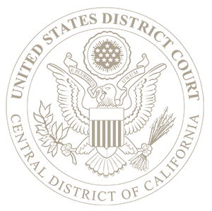United States District Court, Central District of California clear logo